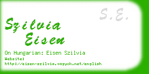 szilvia eisen business card